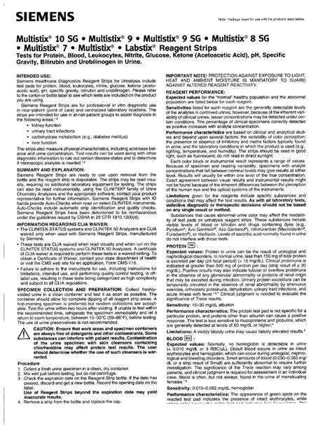 siemens multistix 10 sg package insert pdf